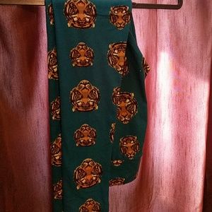 Lularoe OS Teal Tiger Leggings